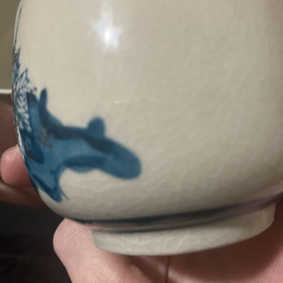 2 Vintage Kutani Japanese Tea cups peacock gold Teal Blues 3x3 Asian Art ceramic - Picture 14 of 16